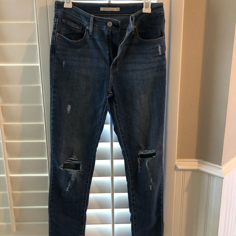 Lighter Blue High Rise Levi Jeans